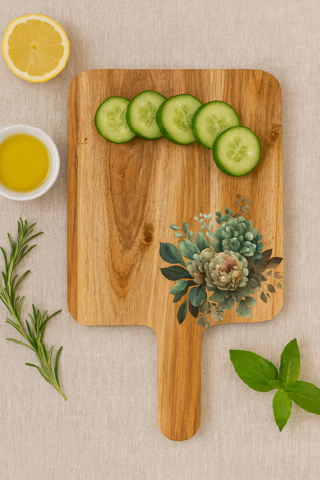 Printed Wooden Platter - Chopping Board / Cheese Board