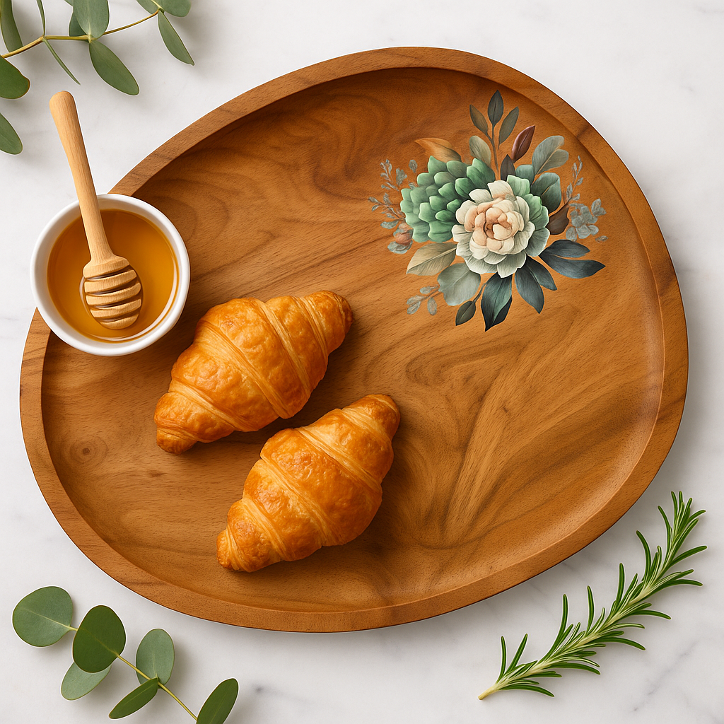 Printed Wooden Platter - Oval
