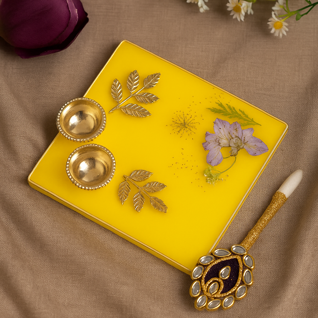 Thali with Stick Square 4"