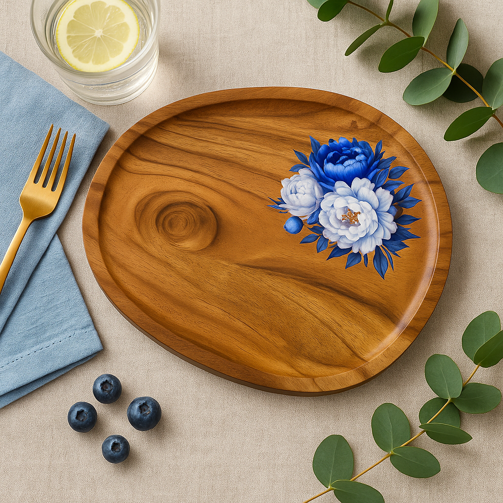 Printed Wooden Platter - Oval