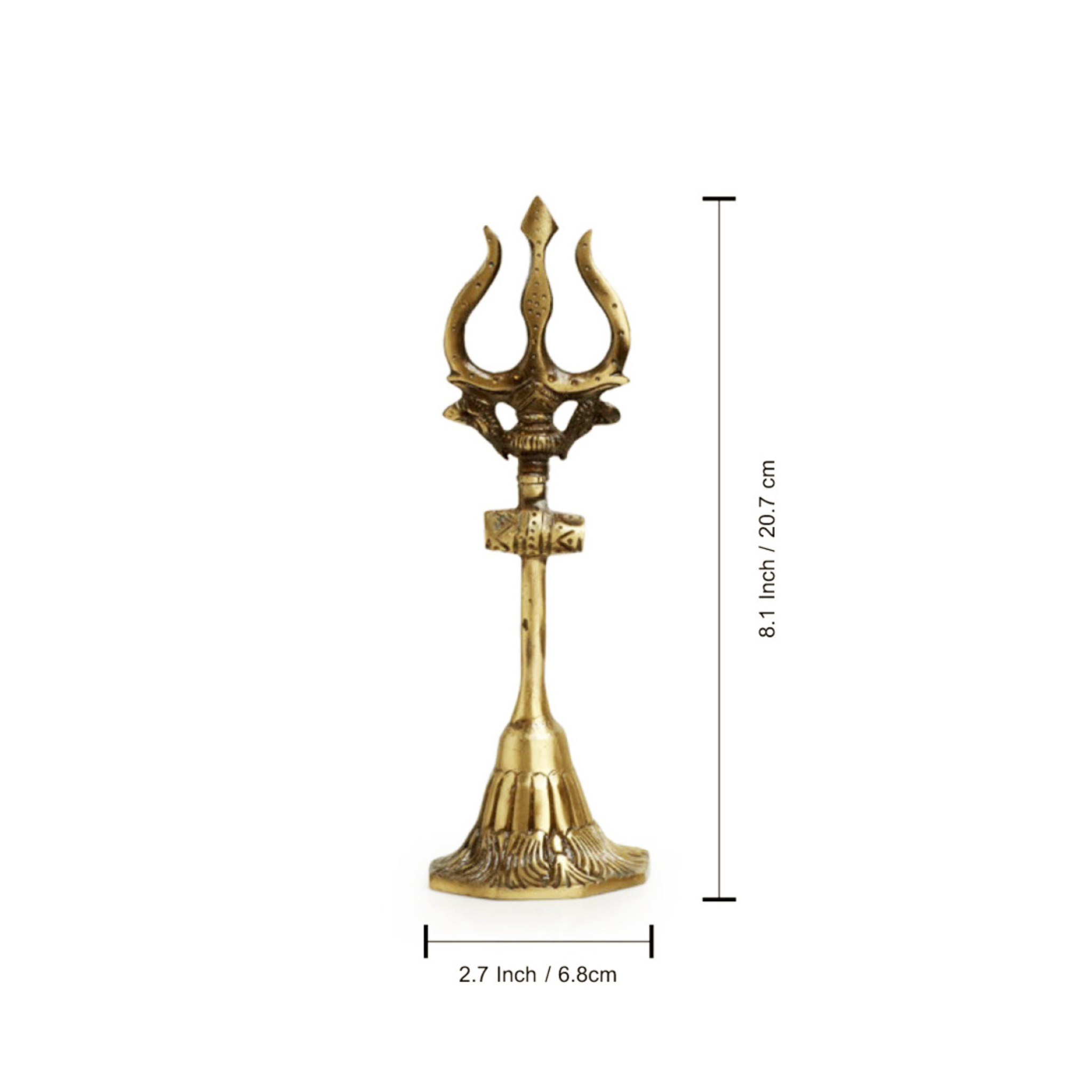 Trishul ((Hand-etched in Brass)