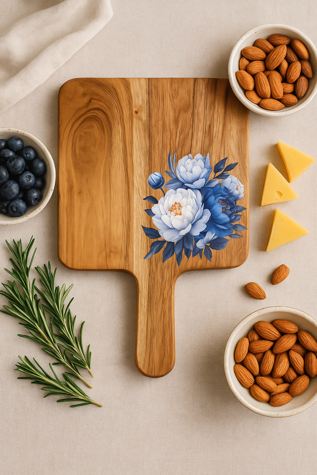 Printed Wooden Platter - Chopping Board / Cheese Board