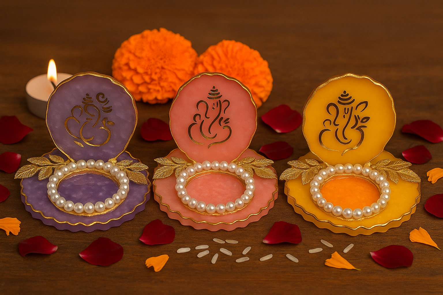 Diya / T-Light Holder / Coin Platter - Ganesha