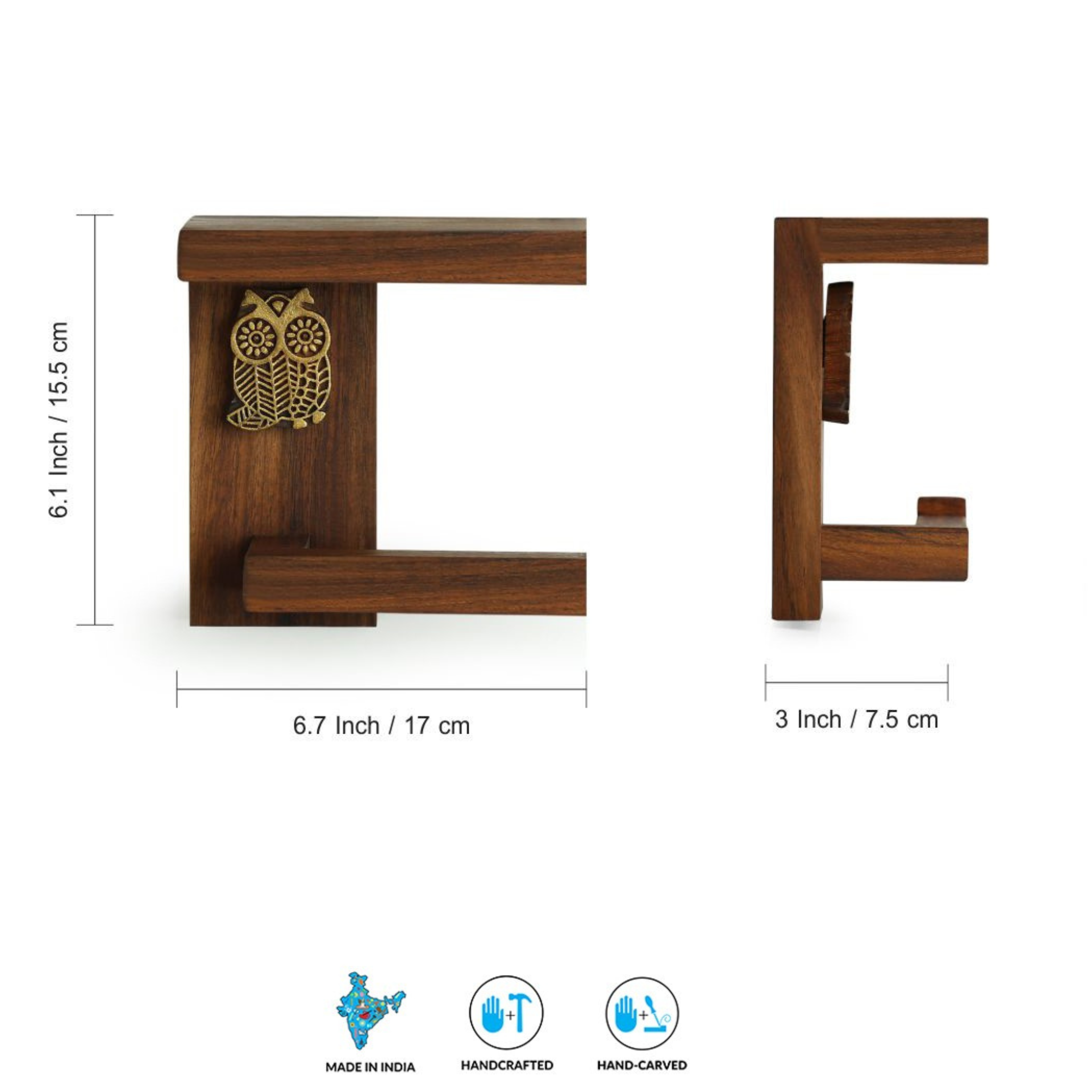 Hand-carved Bath Tissue Roll dispenser