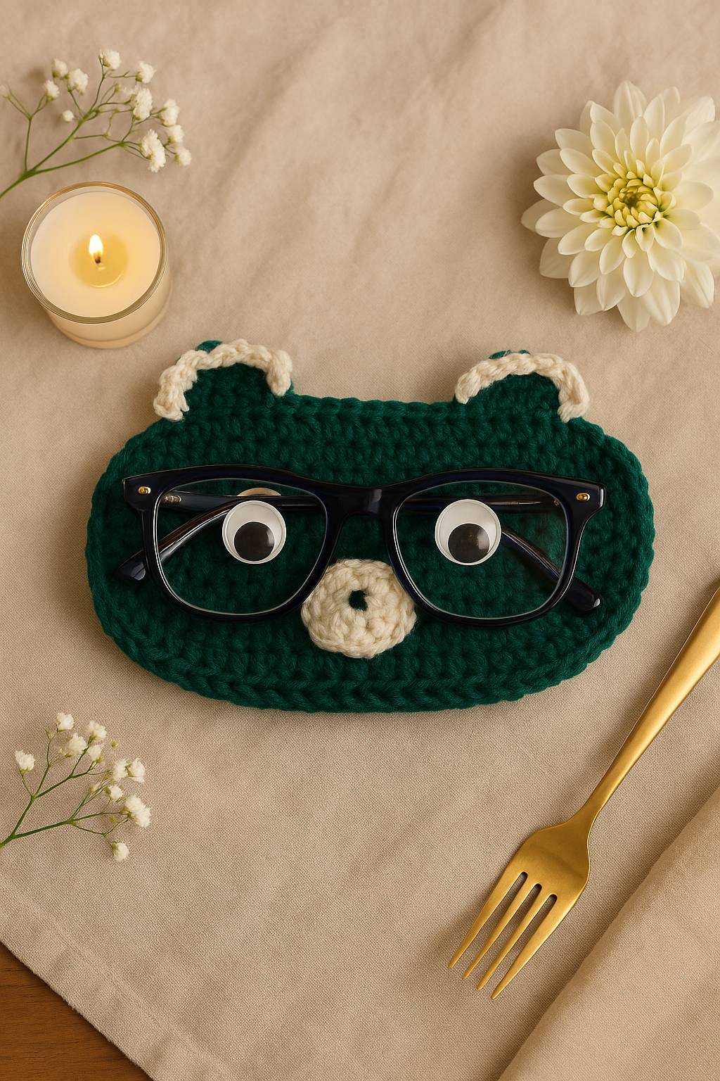 Crochet Bedside Holder (Specs, Jewellery, Medicine, Cup)