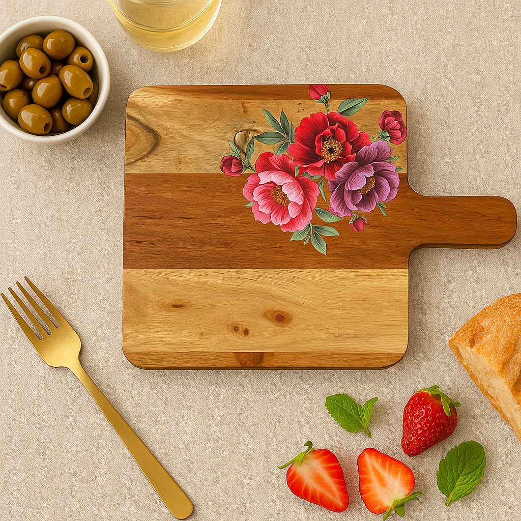 Printed Wooden Platter - Chopping Board / Cheese Board