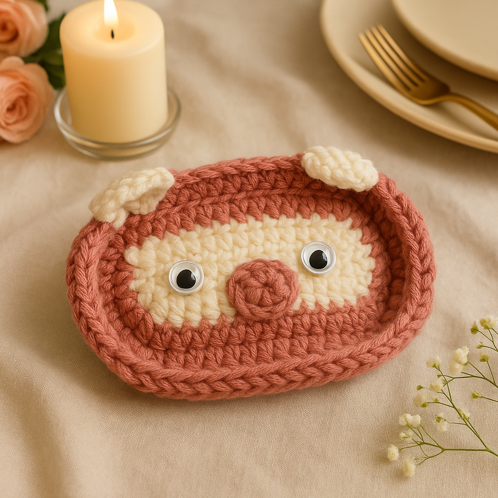 Crochet Bedside Holder (Specs, Jewellery, Medicine, Cup)