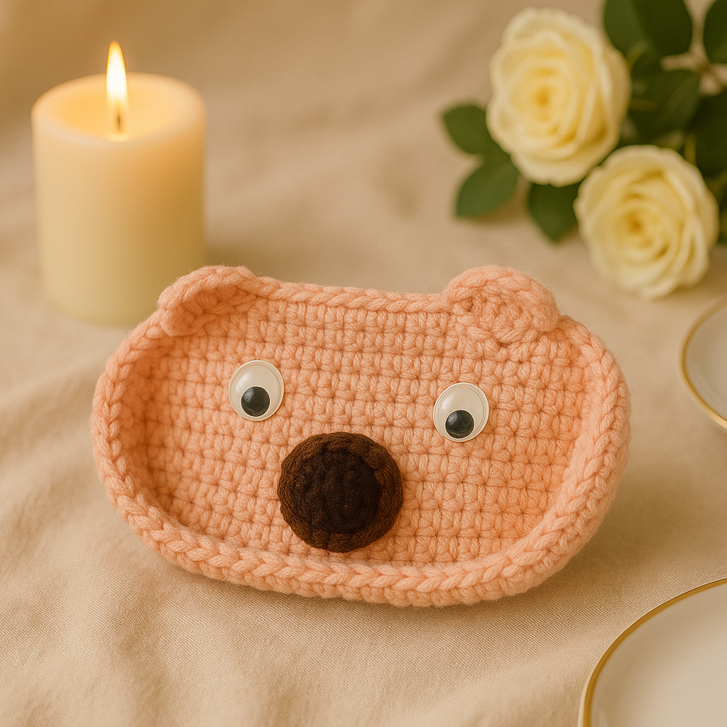 Crochet Bedside Holder (Specs, Jewellery, Medicine, Cup)
