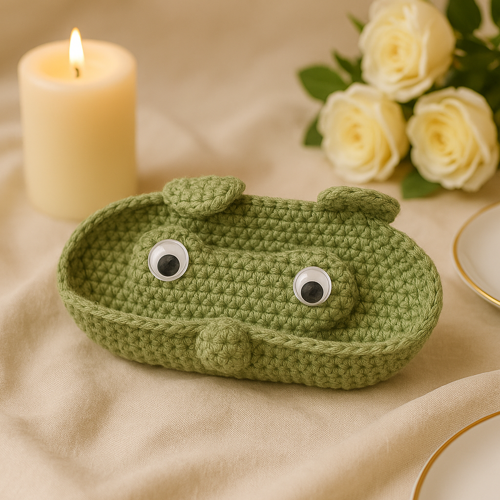 Crochet Bedside Holder (Specs, Jewellery, Medicine, Cup)