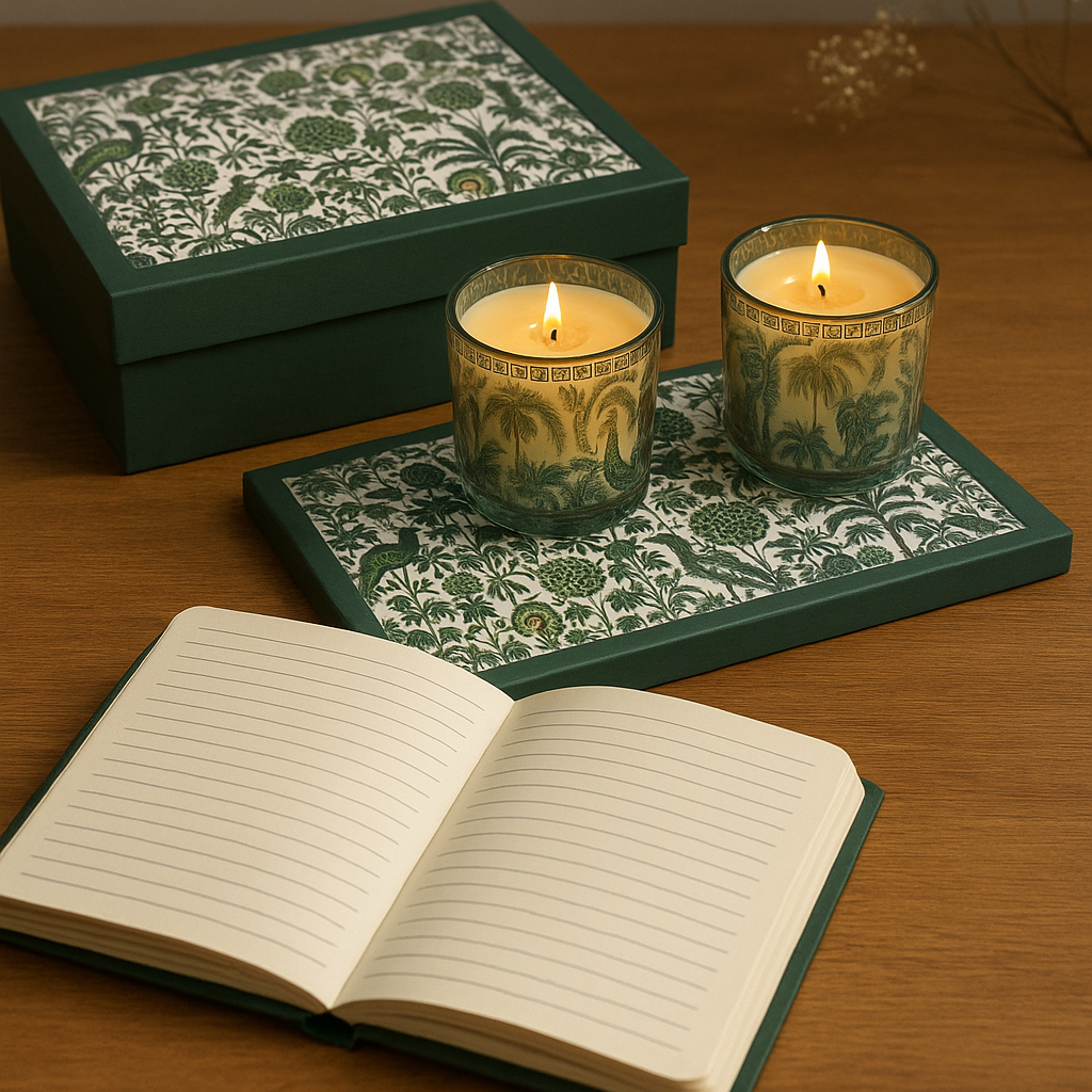 Set of Diary and Candles