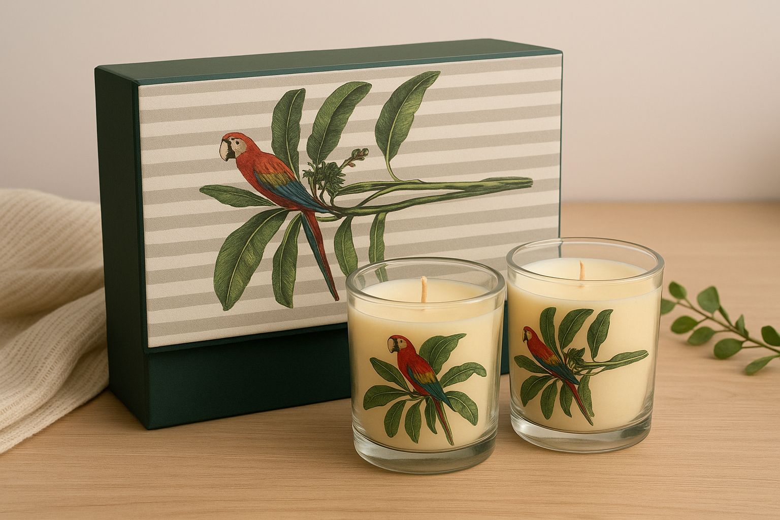 Set of Diary and Candles