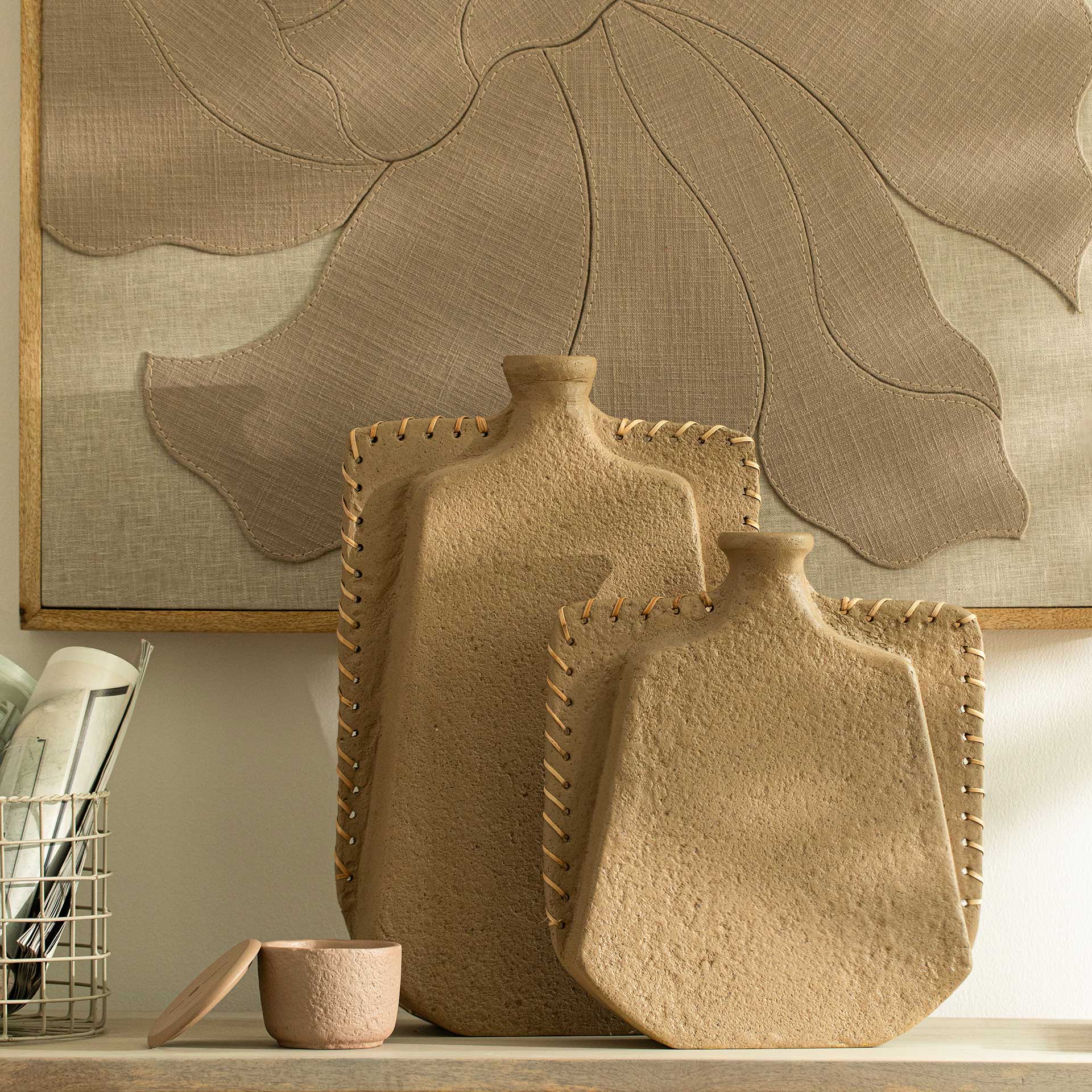 Vase with Dried Flowers Gift Bundle