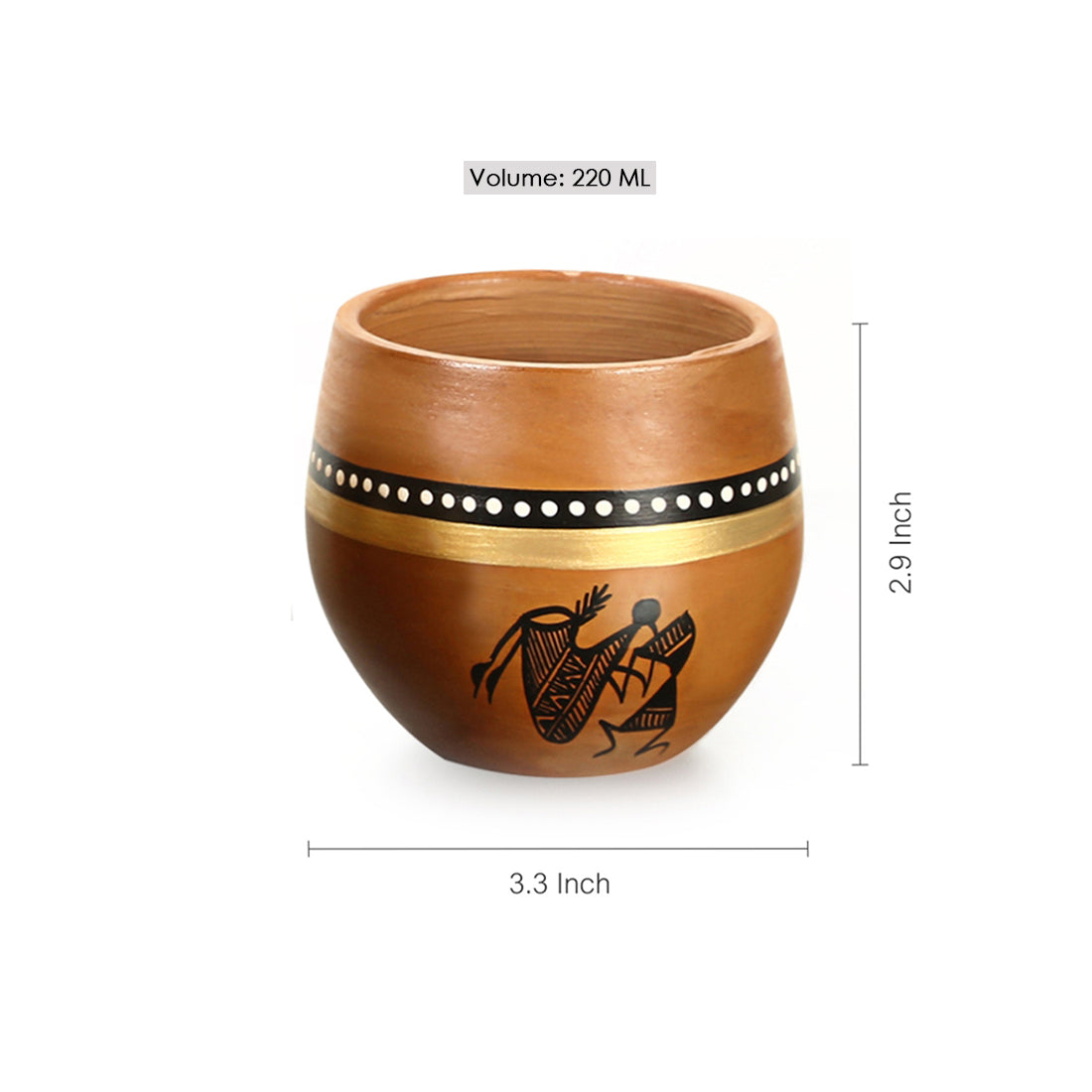 Kullad- Handpainted Warli