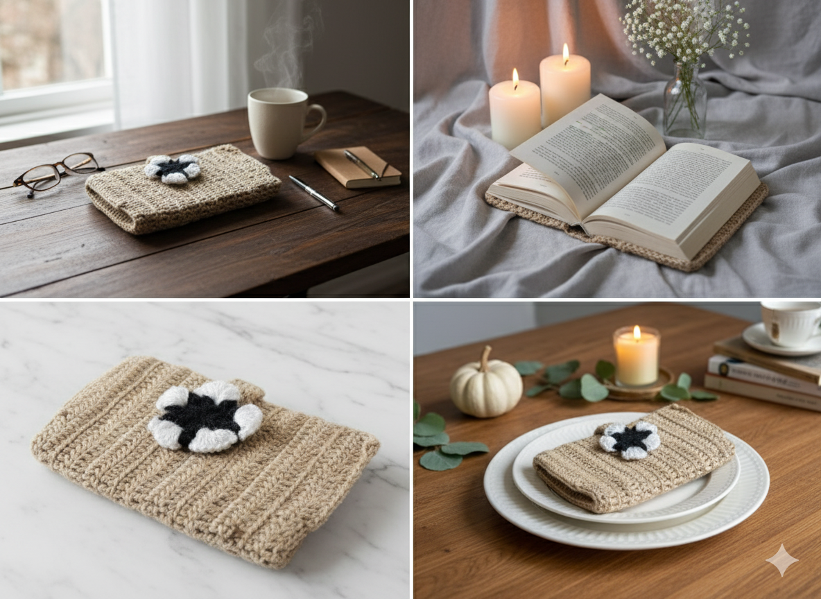 Crochet Book Cover