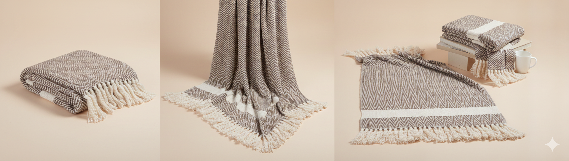 Hand Knitted/Woven Throw | 50" x 60" | 100% Cotton