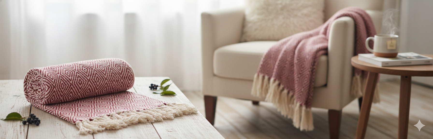 Hand Knitted/Woven Throw | 50" x 60" | 100% Cotton