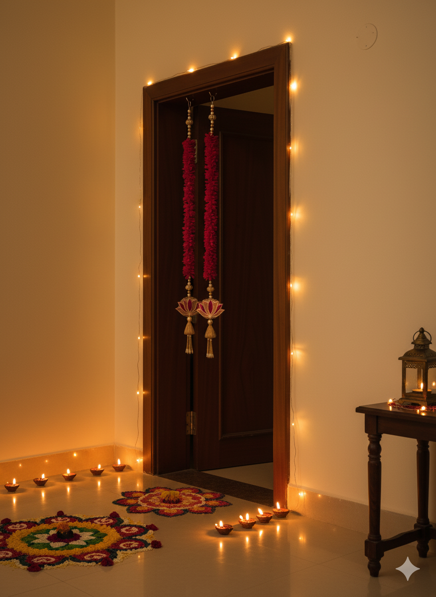 Leo Traditional Hanging (Magenta with Lotus and Drop)