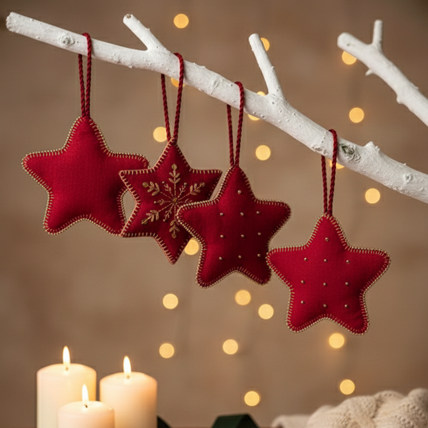 Ornament - Fabric Fabric Red Star