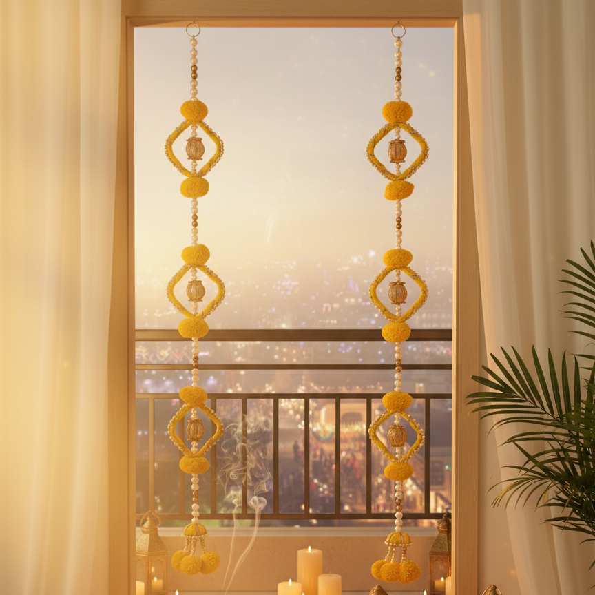 Pom Pom Hanging (Yellow)