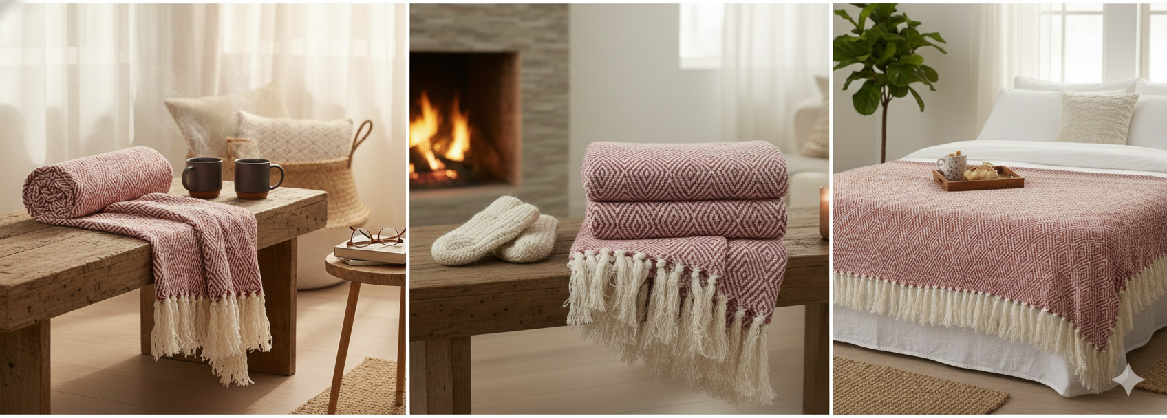 Hand Knitted/Woven Throw | 50" x 60" | 100% Cotton