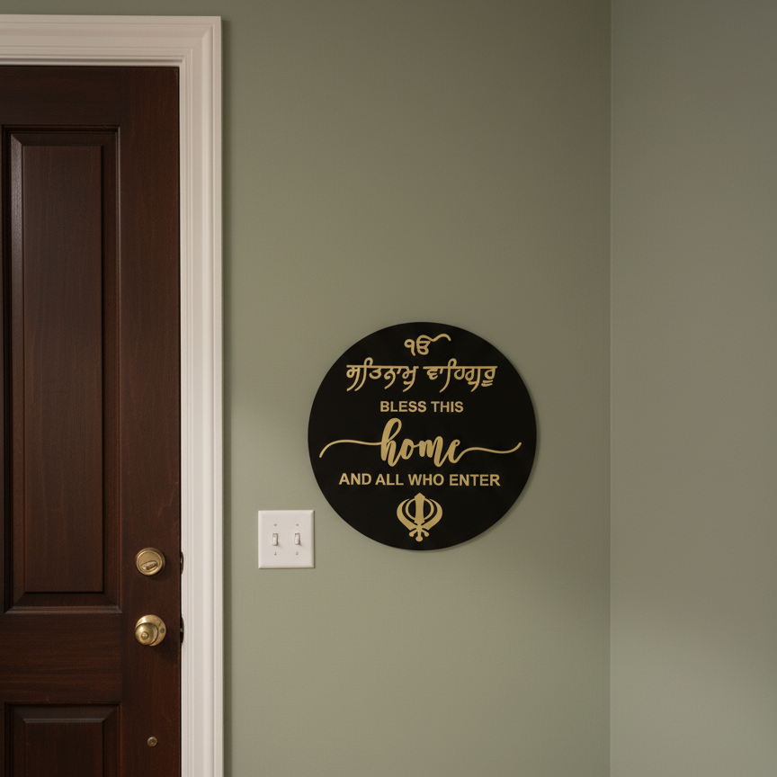 15" Mantra Wall Hanging: Bless This House Wall Hanging
