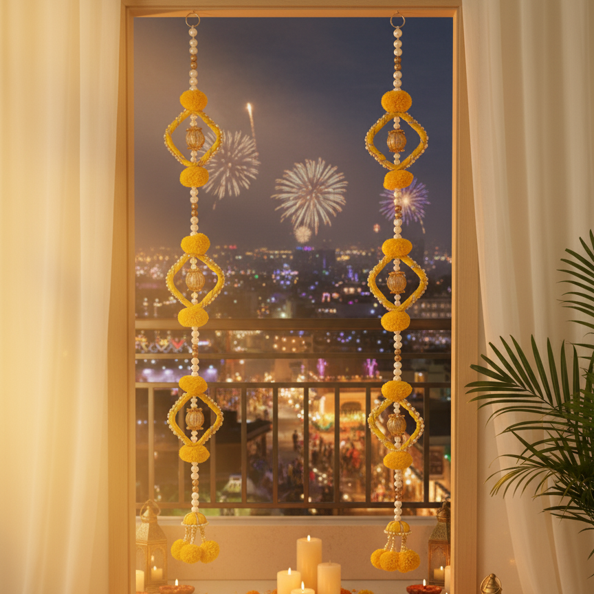 Pom Pom Hanging (Yellow)