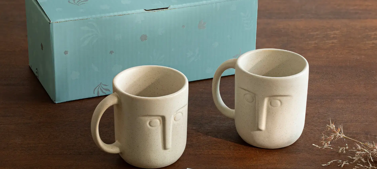 Coffee/Tea Cups - Mystic Faces (Set of 2)
