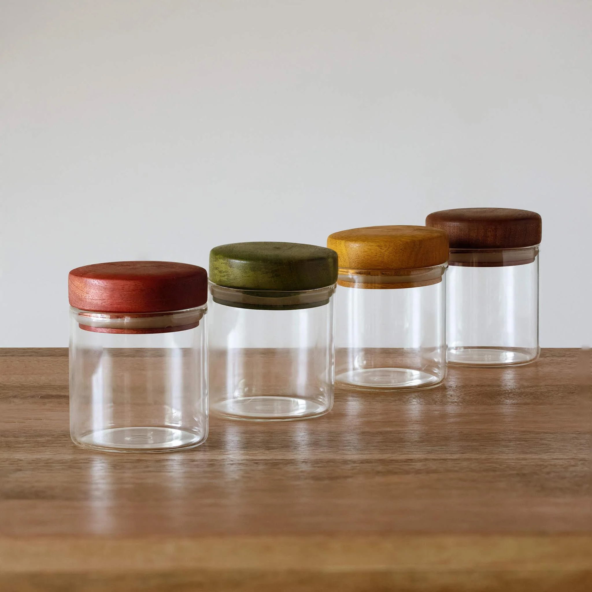 Glass Jar with Wooden Lid