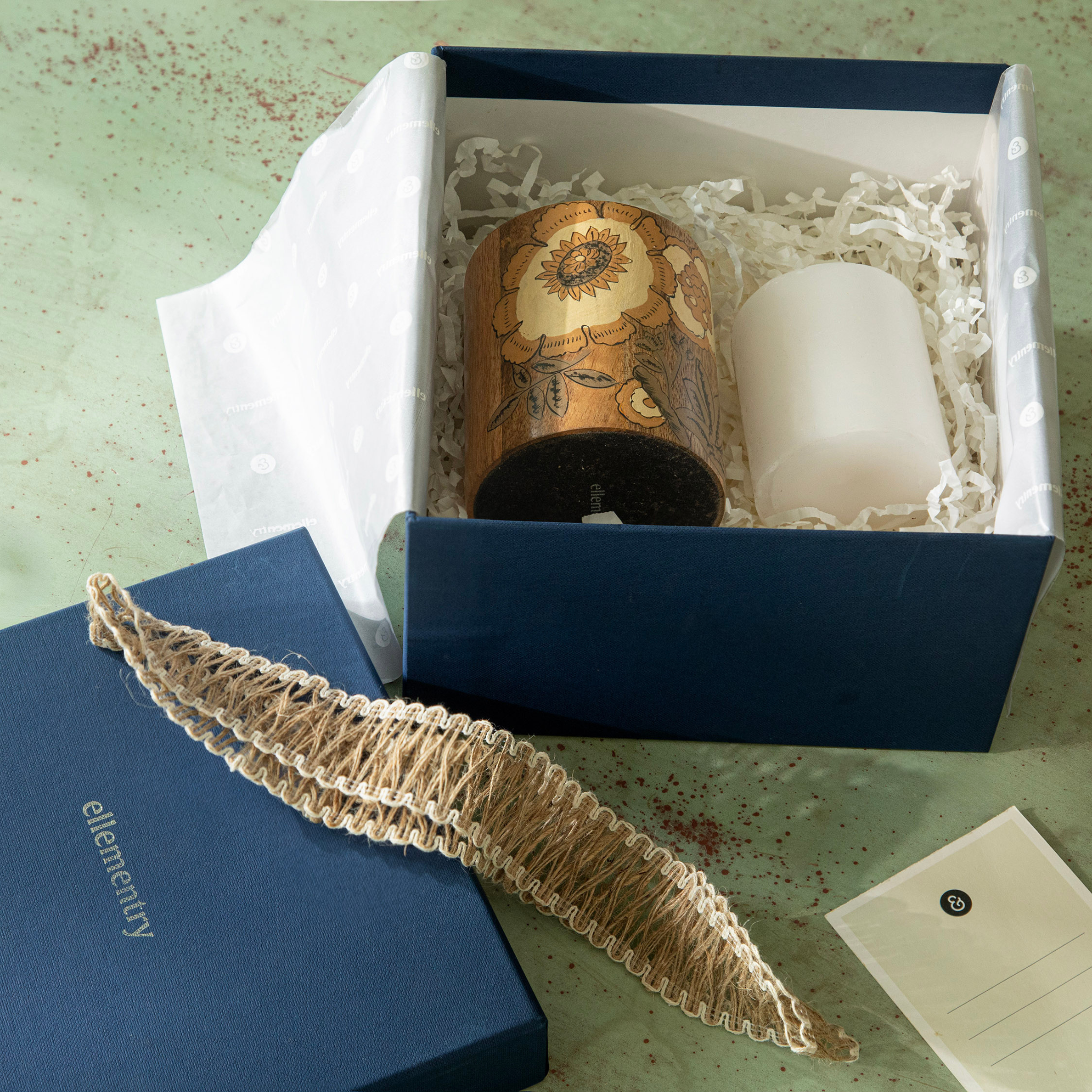 Candle with Candle Stand Gift Box - Grain & Glory