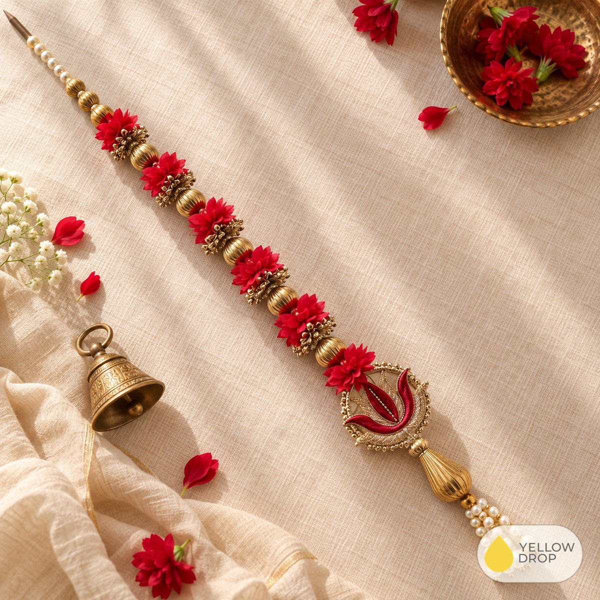 Red Flower Hanging flat lay