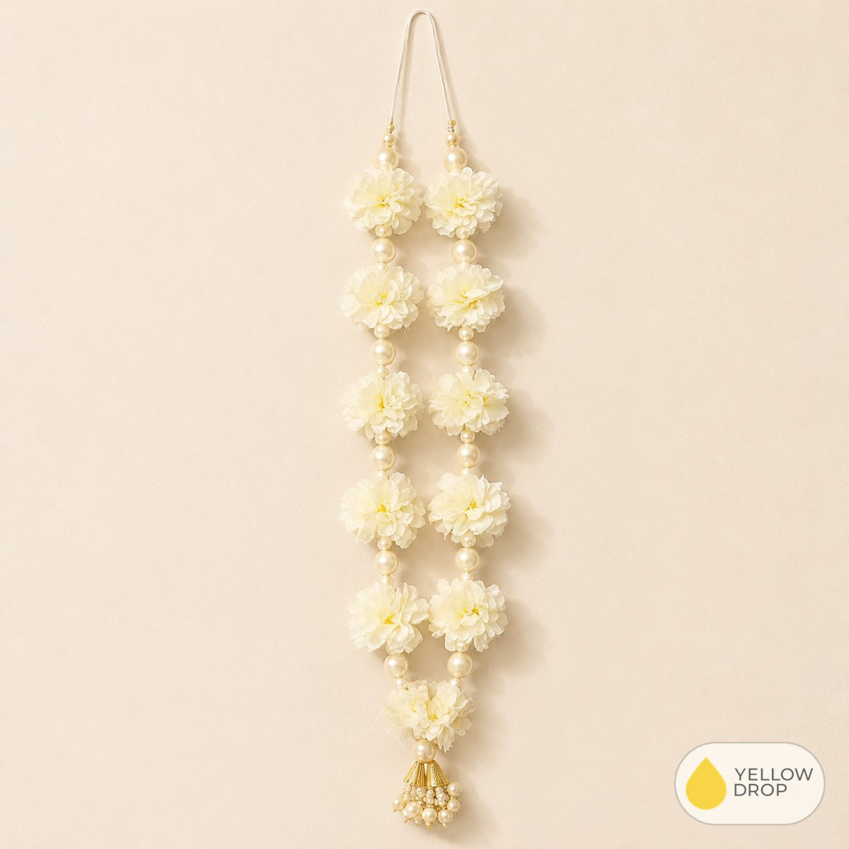 White flower pearl garland hanging