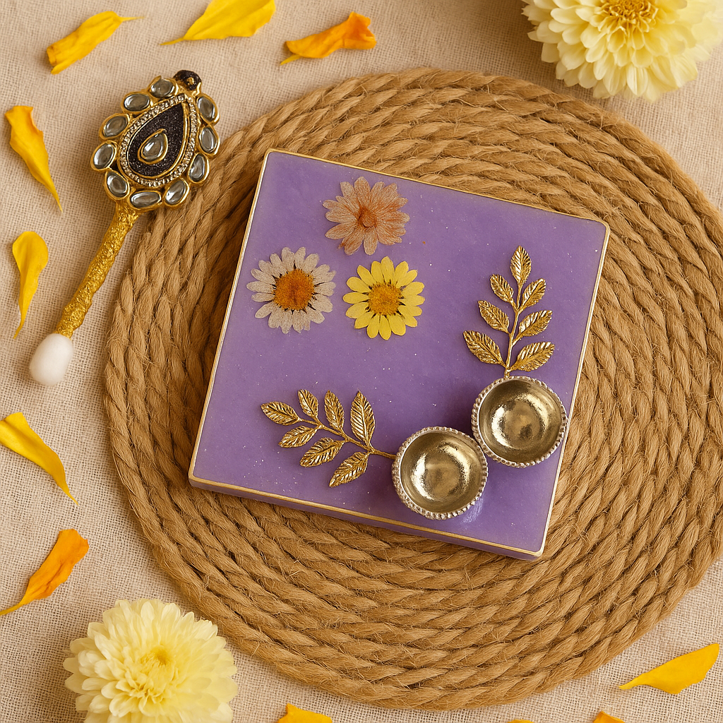 Thali with Stick Square 4"