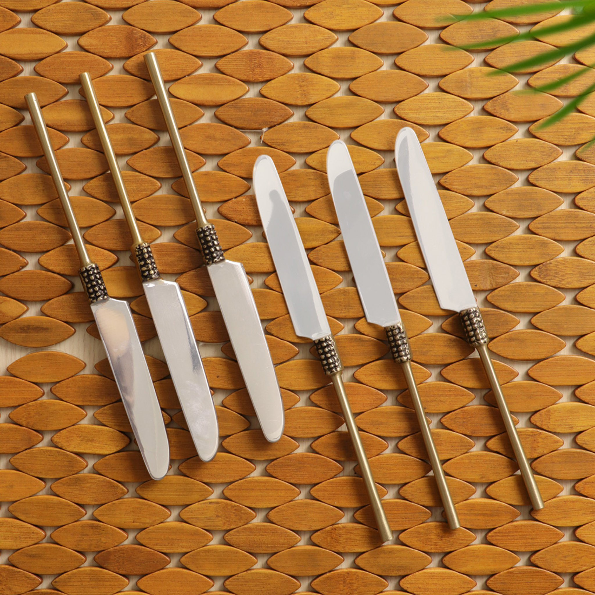 Table Knife - Hand-etched in Stainless Steel & Brass