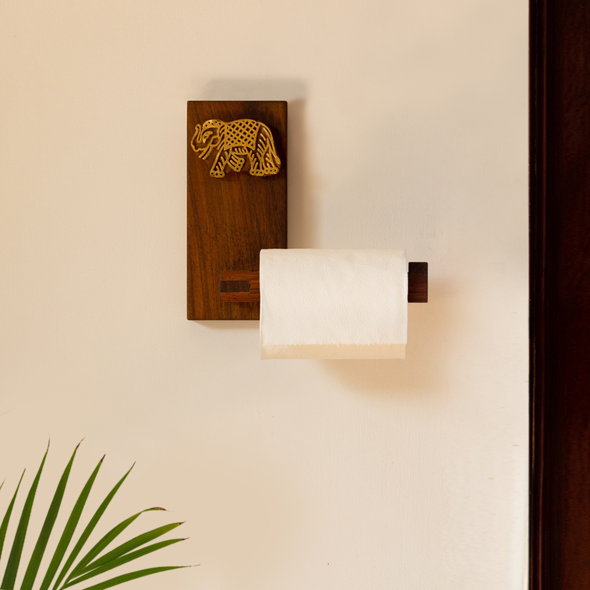 Hand-carved Bath Tissue Roll dispenser