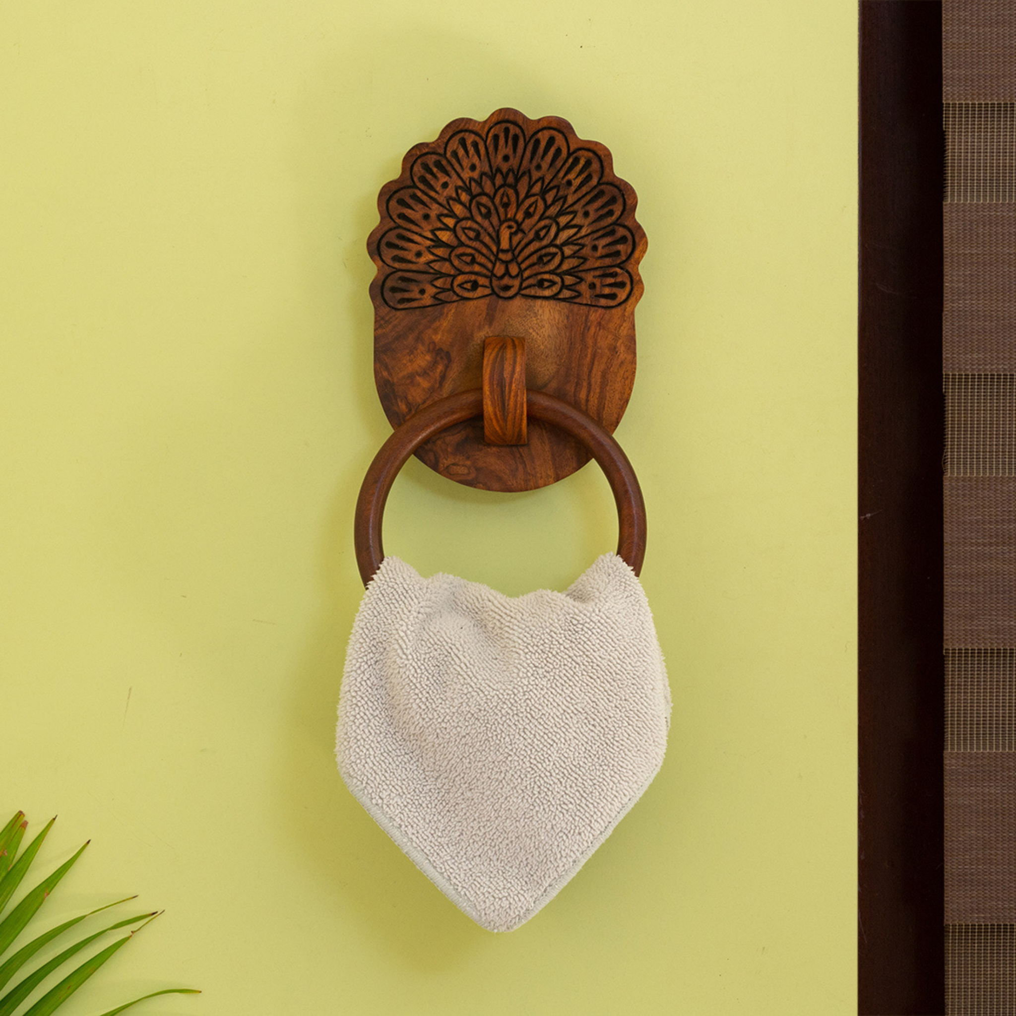 Hand-carved Towel Ring