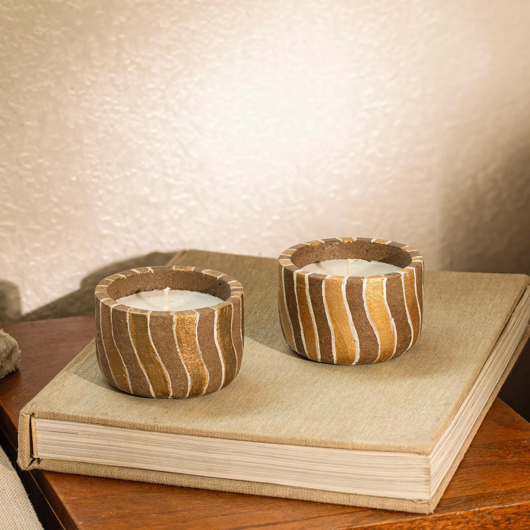 Candle - AuraGold Stripes