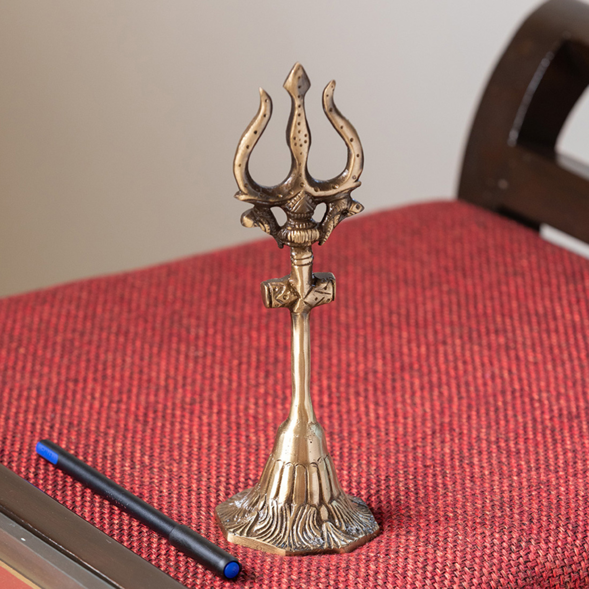 Trishul ((Hand-etched in Brass)