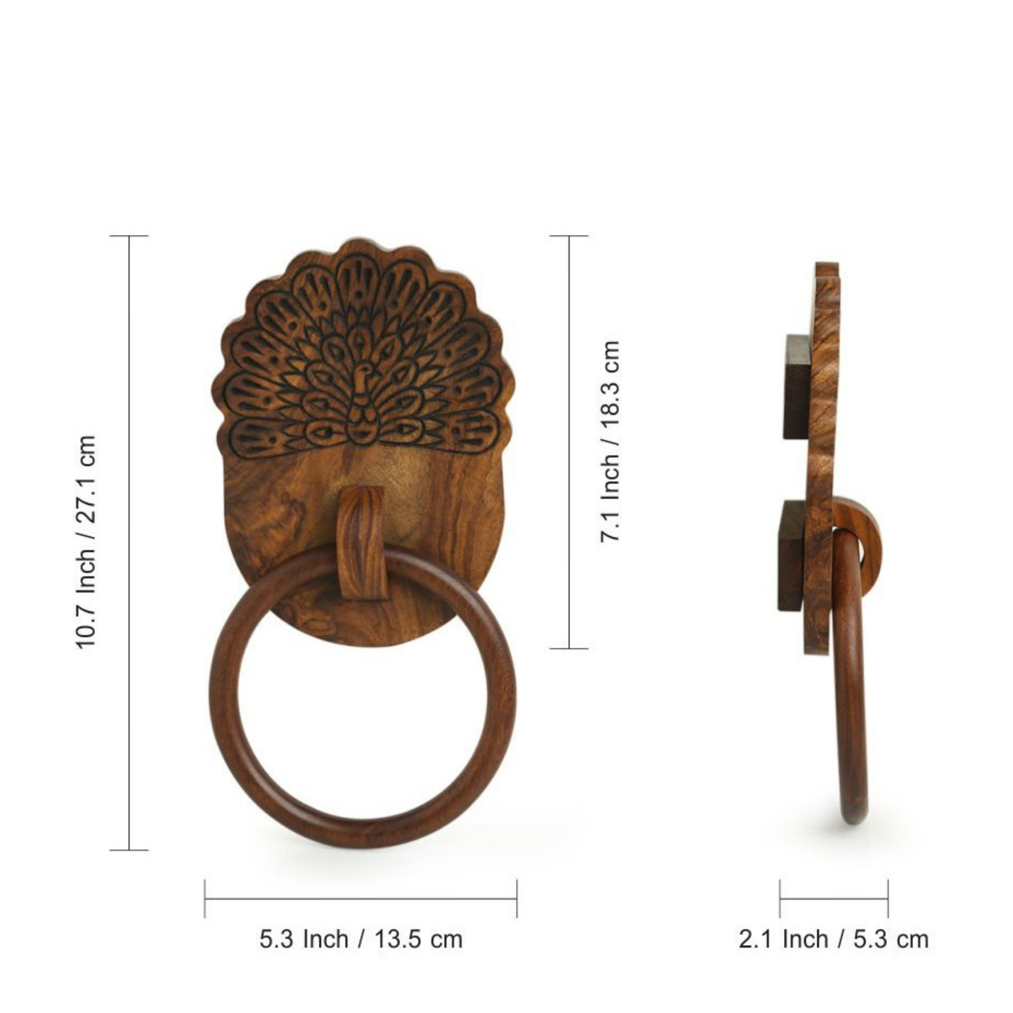 Hand-carved Towel Ring