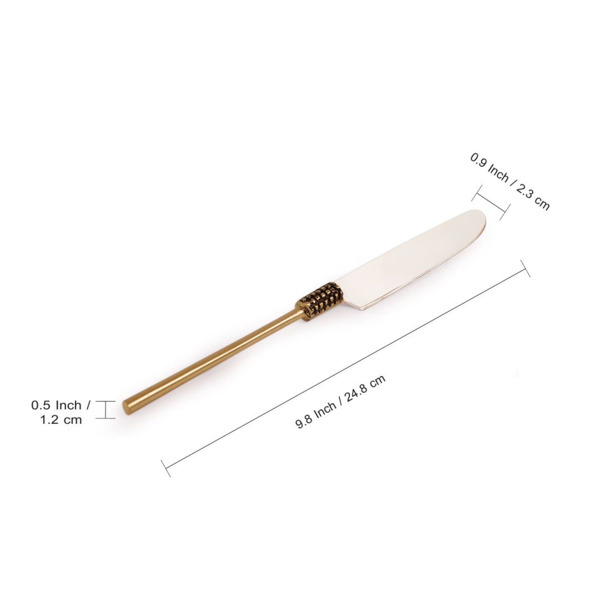 Table Knife - Hand-etched in Stainless Steel & Brass