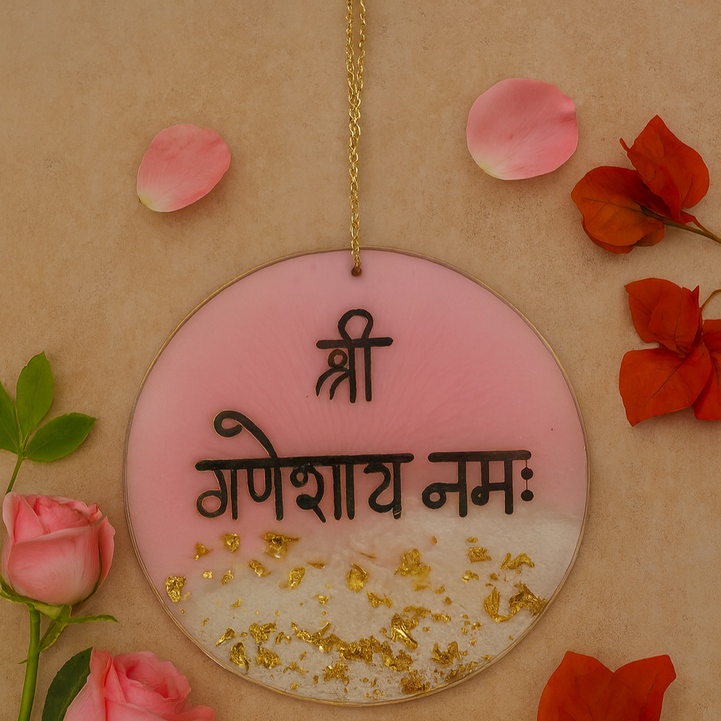 Mantra 6" Ganesh Mantra - Pink