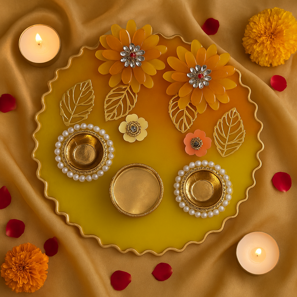 Thali 3D 8" - Yellow