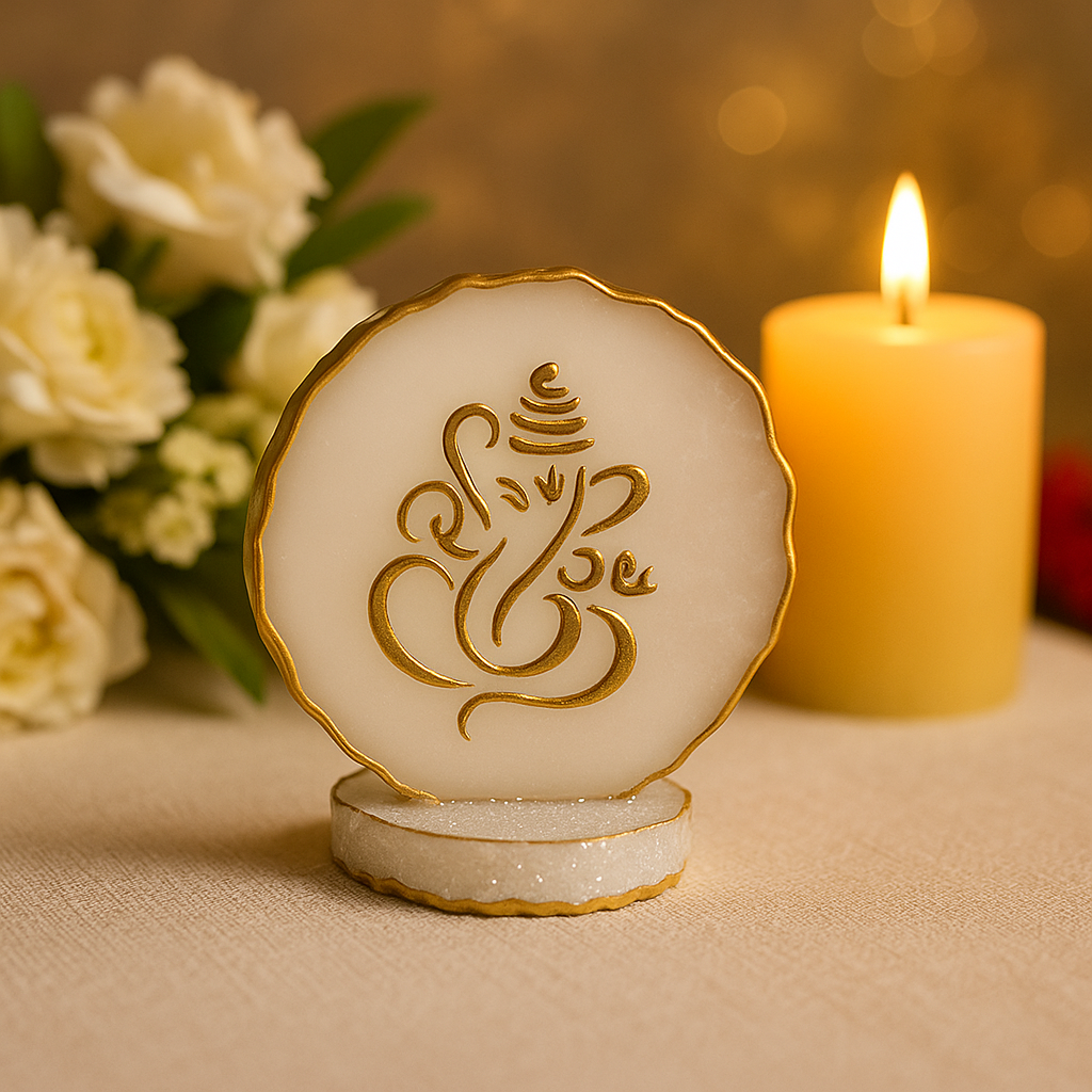 Ganesha 5cm - White