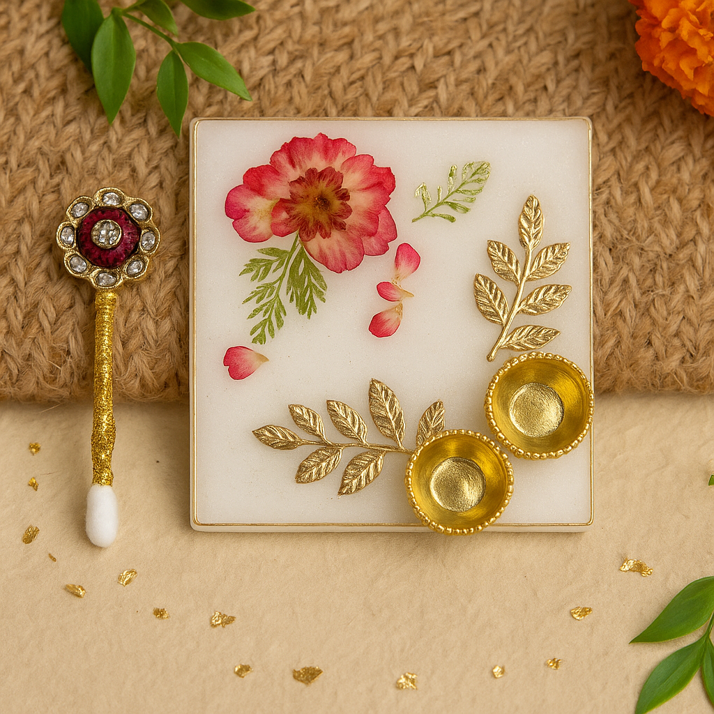 Thali with Stick Square 4"