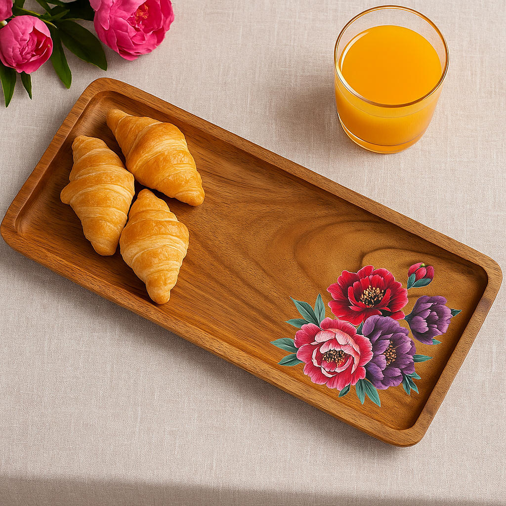 Printed Wooden Platter - Rectangle
