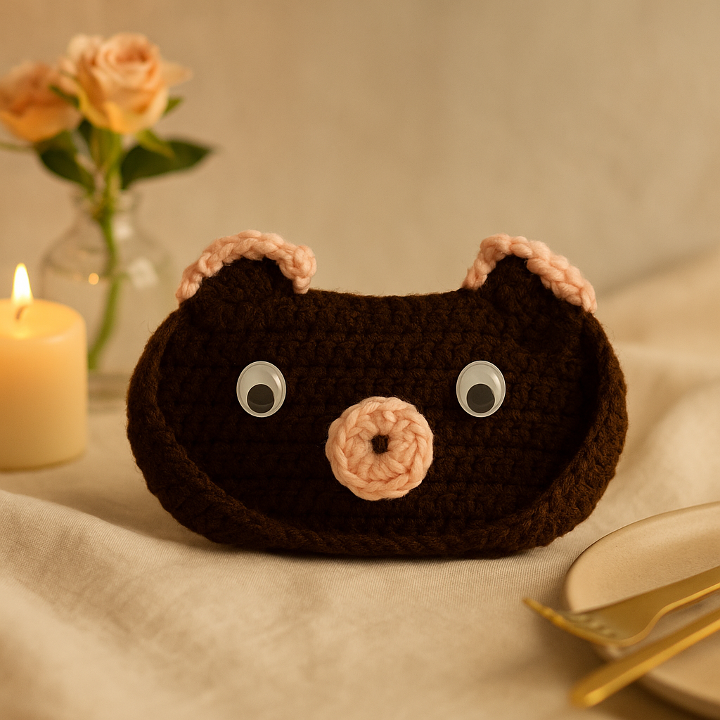 Crochet Bedside Holder (Specs, Jewellery, Medicine, Cup)