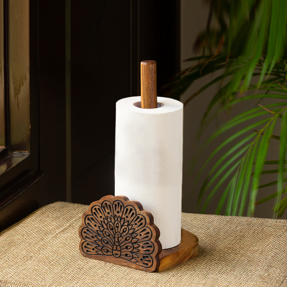 Kitchen Tissue Roll Holder - Dancing Peacock