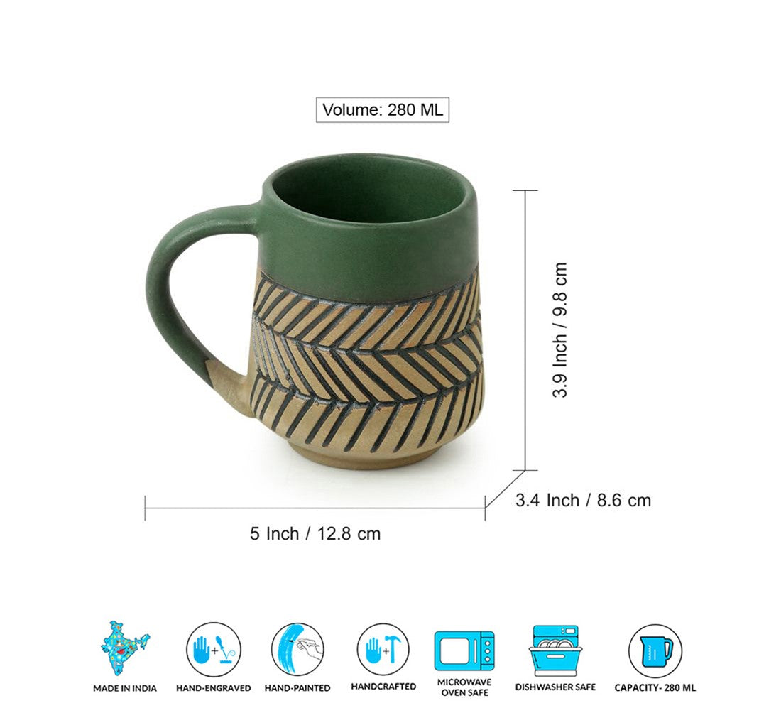 Coffe Mug - Chevron Sips (280ml)