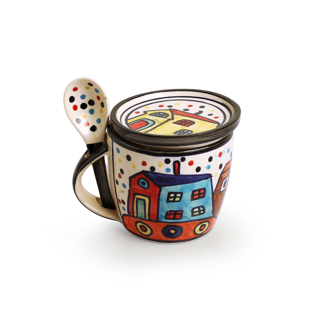Soup Bowl with Spoons - Hanpainted Nostalgia