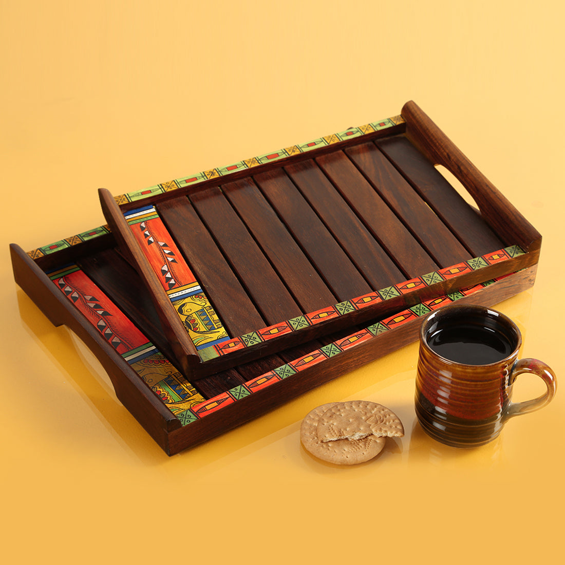 Tray - Brushed with Madhubani