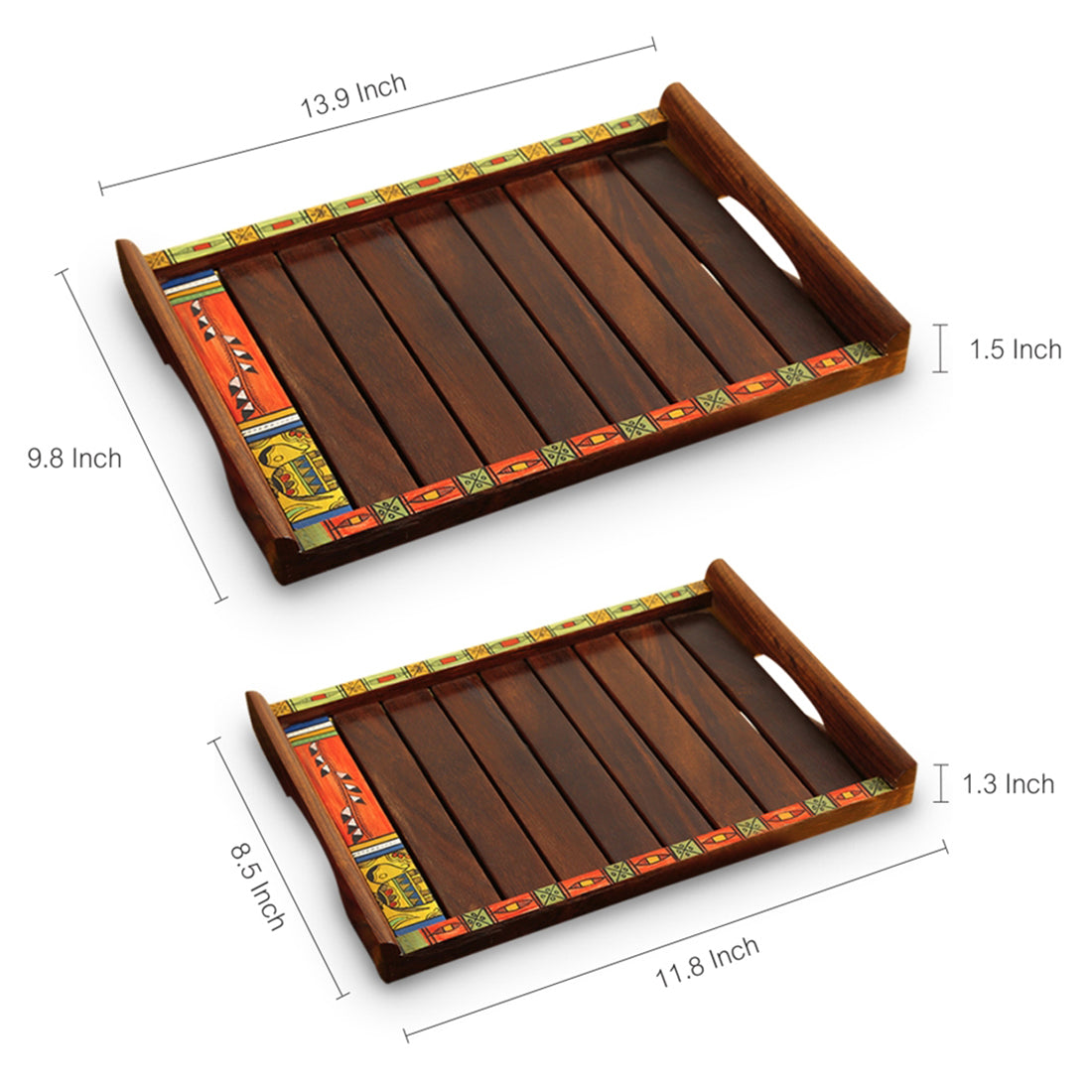 Tray - Brushed with Madhubani